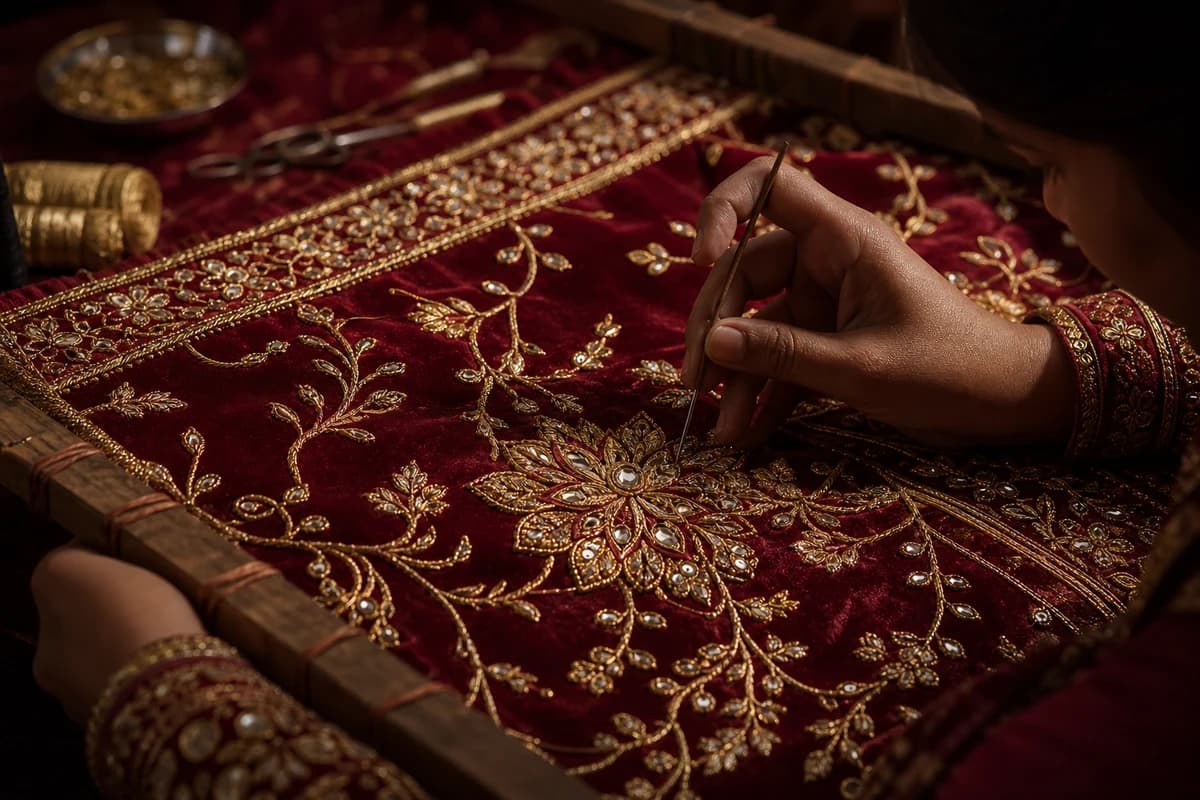 Artisan hand embroidery
